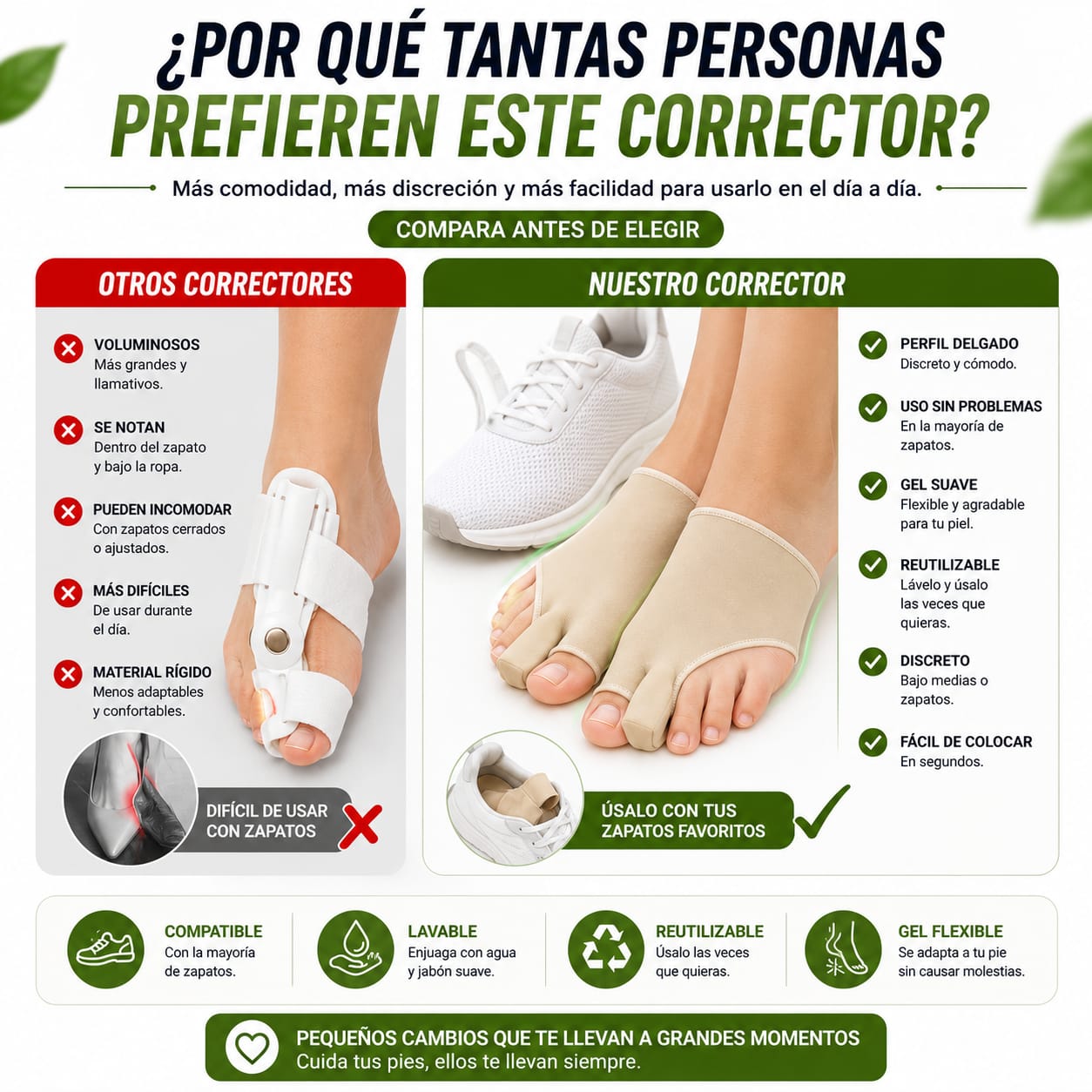 Vuelve a caminar con comodidad Calcetín Corrector de Juanetes™