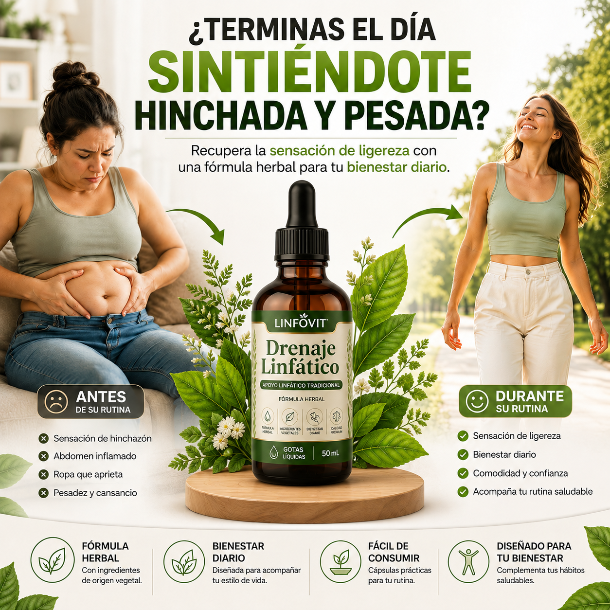 Vuelve a sentirte ligera cada día | Drenaje Linfático Premium™