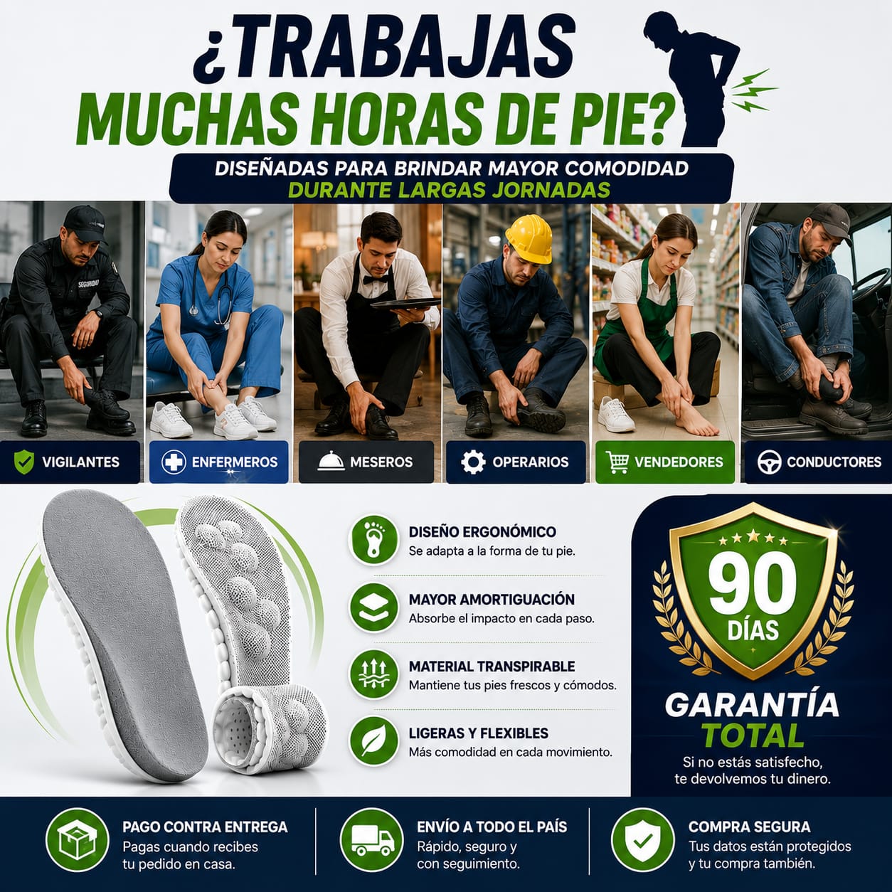 Plantillas Ergonómicas™ | Deja atrás el cansancio al caminar