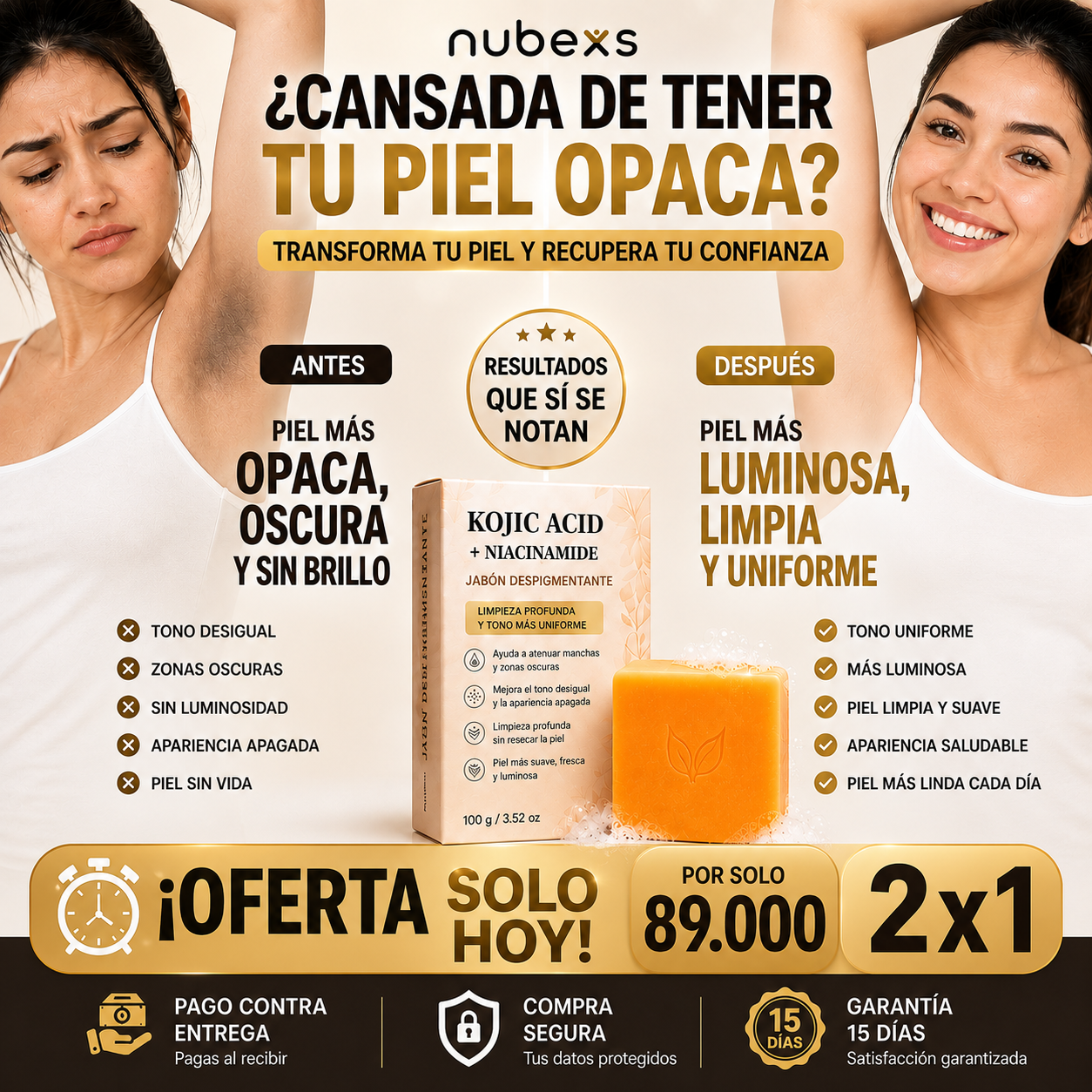 Jabón Despigmentante™ Piel Más Luminosa y Uniforme